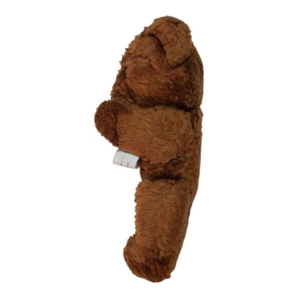 Vintage 8 Inch Brown Teddy Bear Plush Fully Jointed Glass Eyes Classic 80s/90s - Picture 5 of 9
